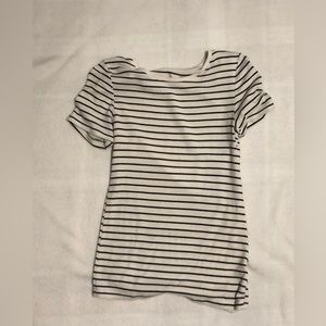 White Striped Tee